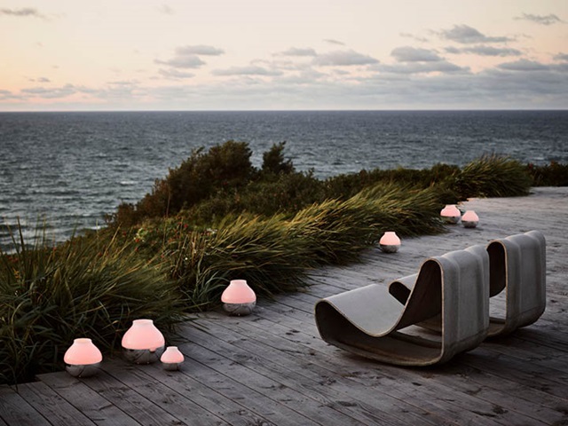 Henning Koppel hurricanes in small, medium and large in mirror-polished stainless steel and glass