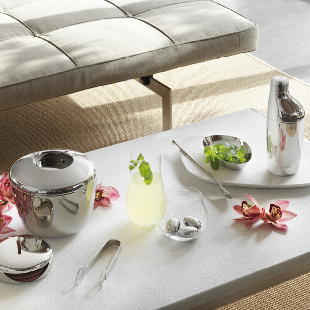 Cocktail accessories and barware from the Sky collection from Georg Jensen