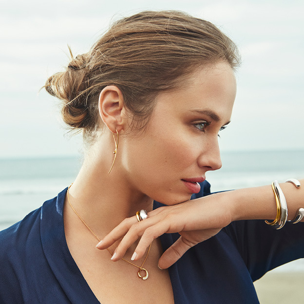 Mercy rings, earrings and bracelets in 18 karat gold and sterling silver from Georg Jensen