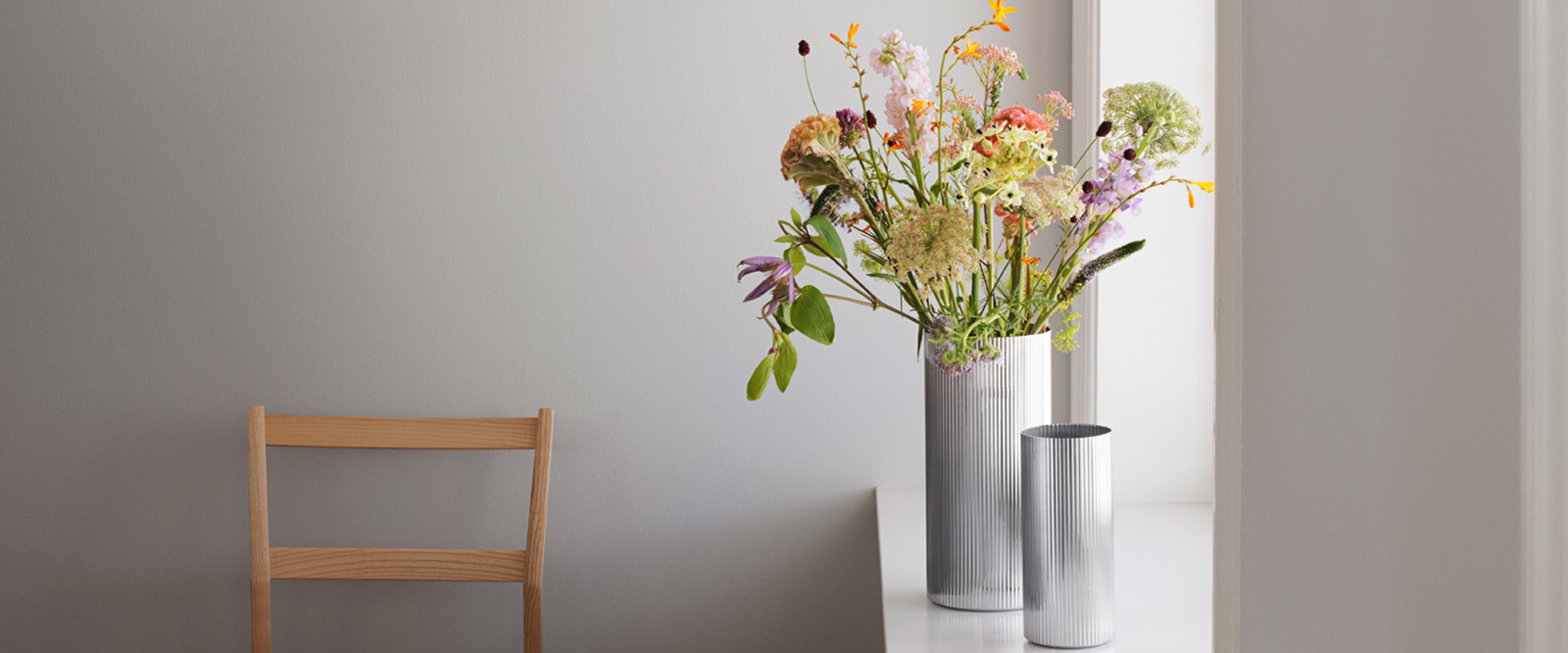 Georg Jensen Bernadotte collection design vase silver home decor
