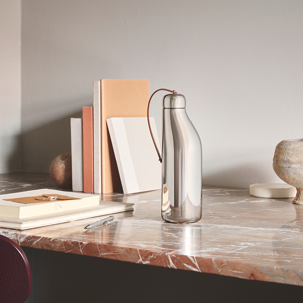 Stainless Steel water bottle from the Sky Collection designed by Aurélien Barbry