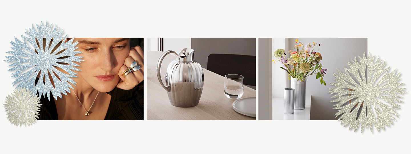 Jewellery and tableware inspiration from Georg Jensen for Christmas presents and gifts for women