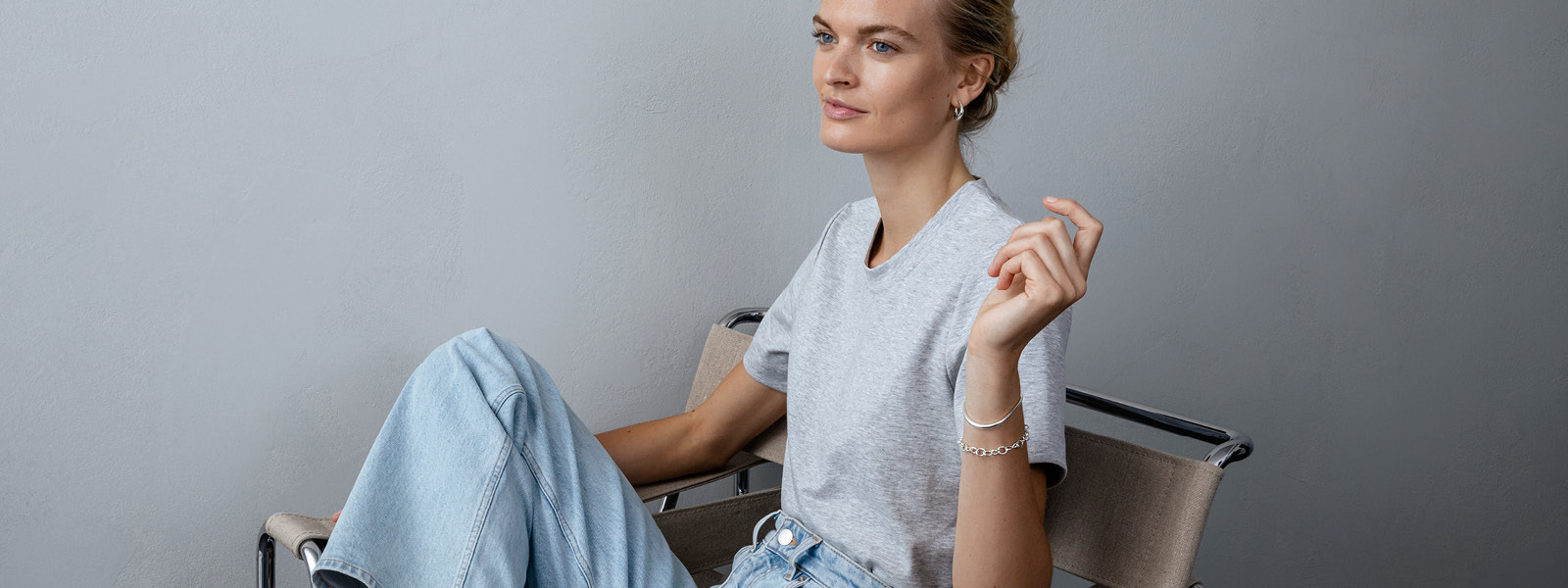 Sterling silver bracelet and bangle from the Offspring collection from Georg Jensen