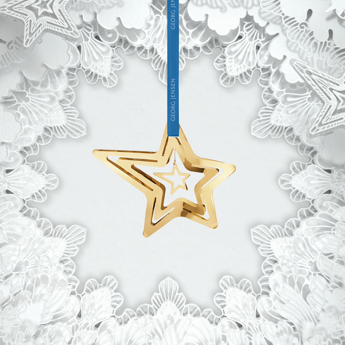 Georg Jensen Christmas Mobile 2021 2021 Christmas Mobile Shooting Star Gold Plated