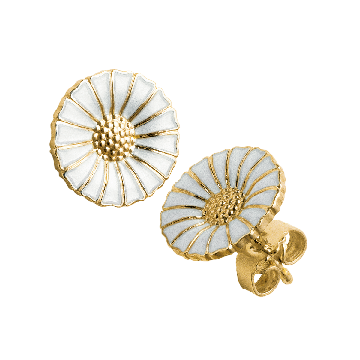 Daisy earrings in gold plated sterling silver Jensen