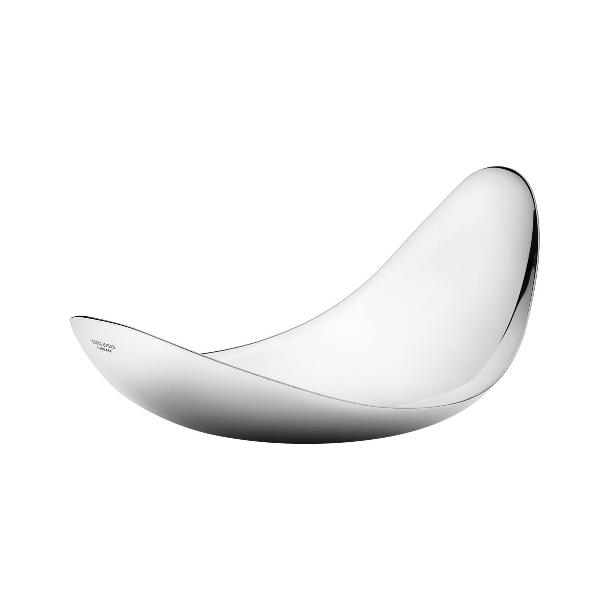 LEAF blankpolerat serveringsfat, medium I Georg Jensen