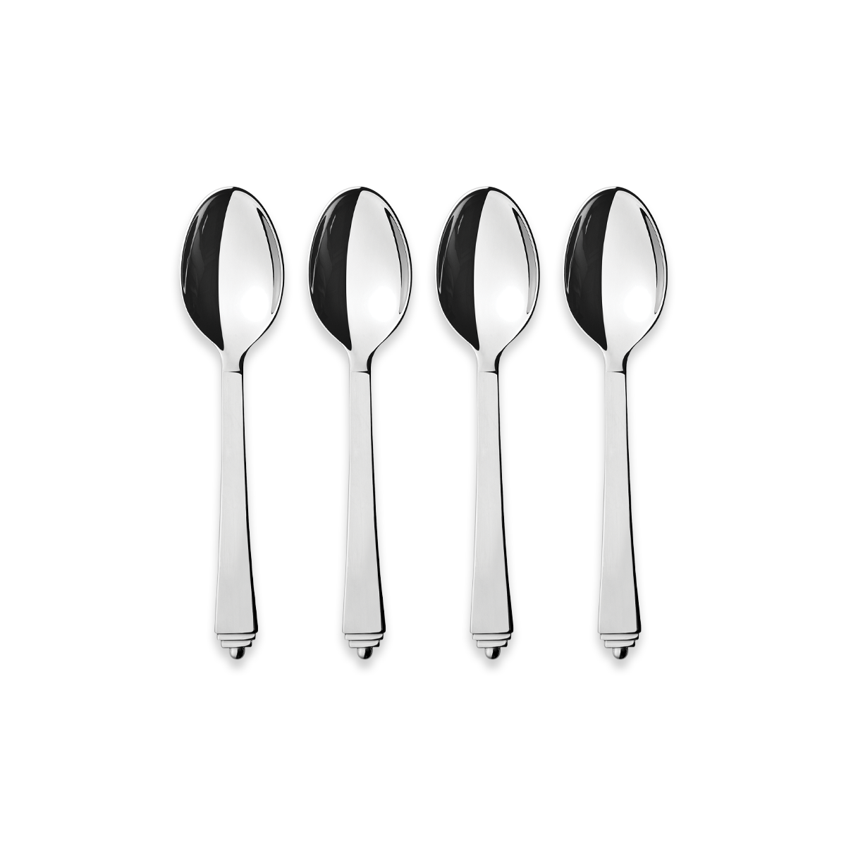 ピラミッド Pyramid デザートスプーン ギフトボックス 4 本 ステンレススティール I Georg Jensen