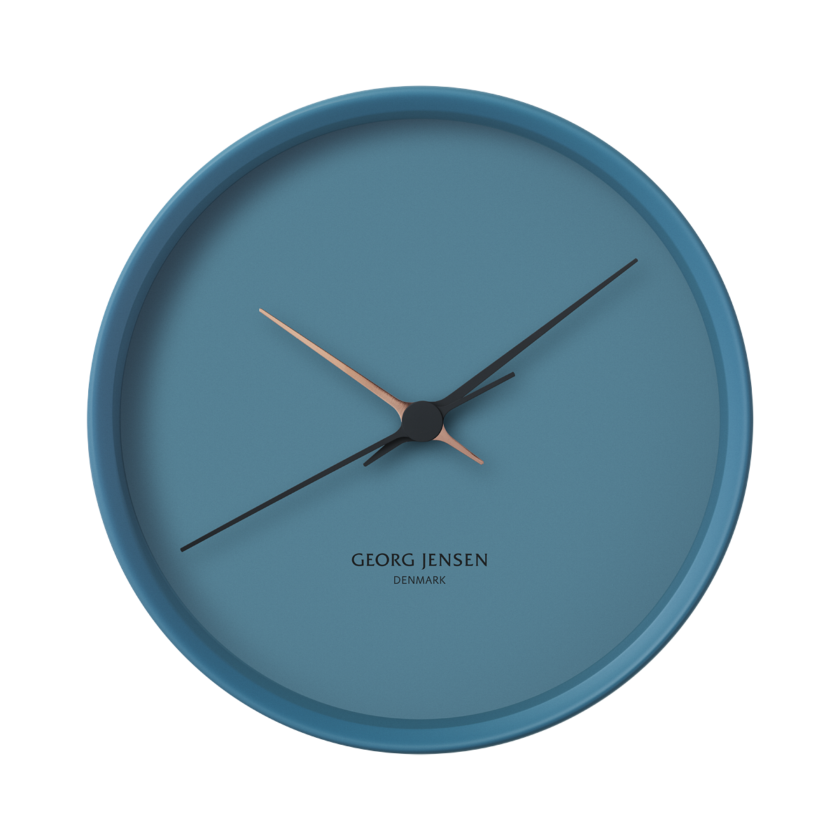 koppel 22 cm contemporary wall clock blue georg jensen